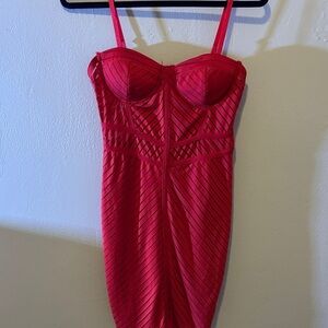 Iris Red Striped Dress